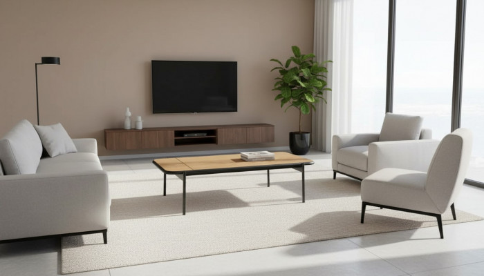 Wunnzëmmer Couchtisch Modern Miwwelen Dësch Luxus Säitendësch Design