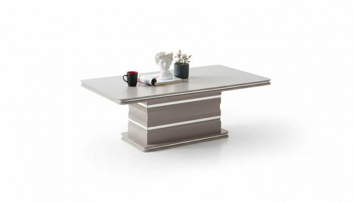 Couchtisch nei Wunnzëmmertisch Bäistelltisch Sofatisch beige Holz