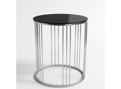 Bäizdësch Wunnzëmmer Miwwelen Material Edelstol schwaarz Design Modern