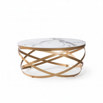 Canapé Table Miwwel Dësch Luxus Gold Modern Wunnzëmmer Design Edelstol