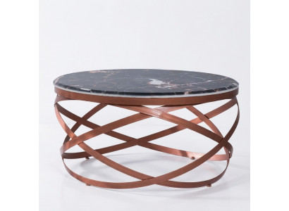 Couchtisch ronn Miwwelen Luxus neischwaarz Modern Wunnzëmmer Design brong