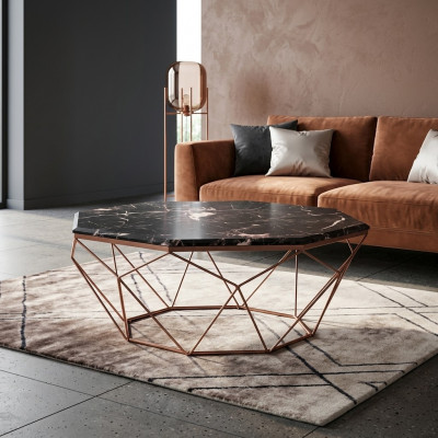 Modernt Wunnzëmmerdësch Couchtisch aus Holz Sofadësch schwaarz