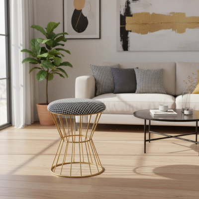 Hocker Fousshocker Wierfel Luxus Miwwelen Design Stil Lounge Club Stoff