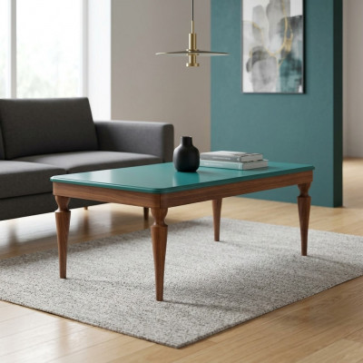 Couchtisch Holzbriet Luxus Miwwelen Design Wunnzëmmera besch zeitgeméiss brong