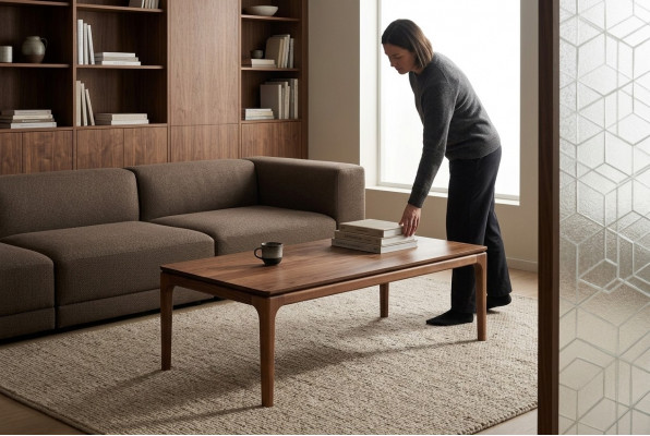 Couchtisch Wunnzëmmer Miwwelen Dësch Luxus Material Holz Modern Design