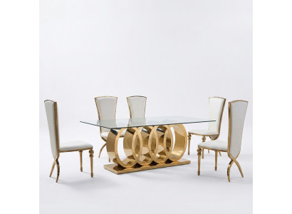 Modern Iessdësch Edelstaldësch Iesszëmmerdëscher Designer Miwwelen Dëscher