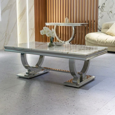 Modernen Gray Couchtisch Edelstahltisch Stuff Tischen Luxus Design