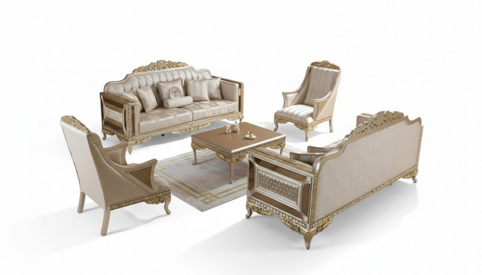 Soffagassett 3311 Setzer Wunnzëmmer Set Modern Set Neit Luxus Miwwelen