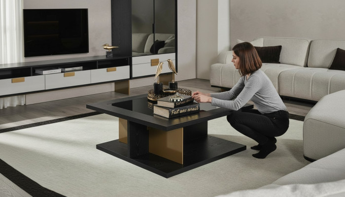 Canapé-Dësch Miwwelen Dësch Luxus Niewendësch Modern Design Wunnzëmmer Dëscher