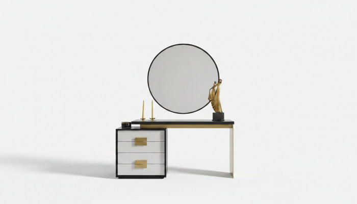 Schlofkummer Stilvolle Set Designer Schmincktësch Luxus Spigel 2tlg