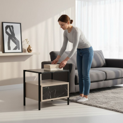Schlofzëmmer Designer Nuetskonsole Designer Holz Nuetsdësch Edelt Miwwelen