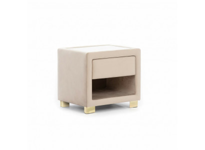 Béigen Quadrat Näschtdësch Designer Holzhueschtel Modern Miwwel Neien
