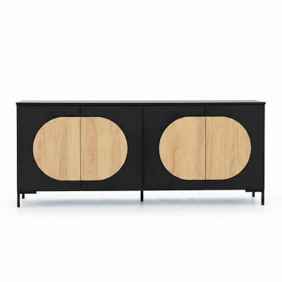Schwäerz-Brong Kommode Schlofzëmmer Designer Holz Kommode Edelen Anrichte