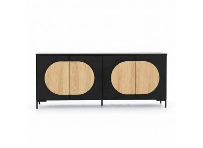 Schwäerz-Brong Kommode Schlofzëmmer Designer Holz Kommode Edelen Anrichte