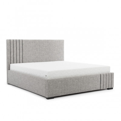 Hellgrousschlofkummermiwwelen Designer Textilbett 2x Nuetsschranken Bänk.