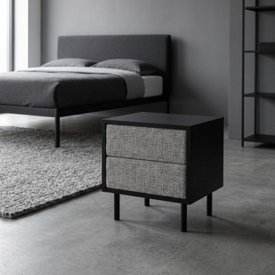 Schlofkummer Nuetsdësch Designer Nuetskonsol Luxuriéis Holzmiwwel Nei