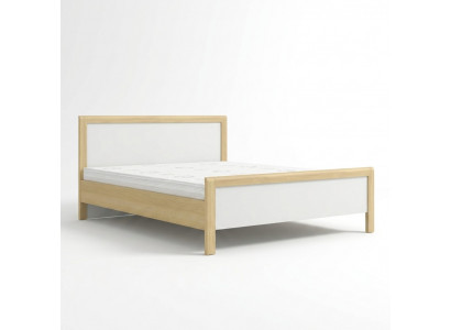 Modern wäisst Duebelbett Schlofzëmmer Better Héichwäertegt Holzgestell
