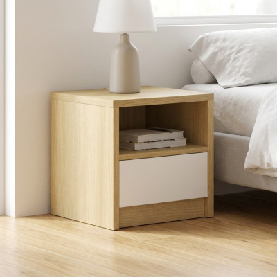 Hellbrongen Nuetsdësch 1x Tirang Designer Schlofzëmmer Holzkonsol