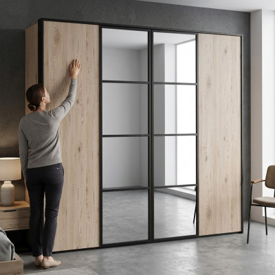 Groussen Schlofzëmmer Schaf Moderner Schranken Luxus Holzmöbel