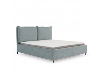 Grousst Schlofzimmer Bett Luxuriéist Textilbett Stilvoll Polsterbetter