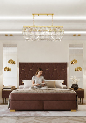 Grousst brong Edelstolbett Designer Duebelbetter Textilbetter 3-deelecht Set