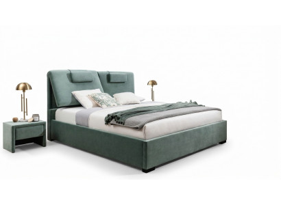 Komplett Schlofzëmmer Garnitur 3tlg Duebelbett Designer 2x Nuetsdëscher.