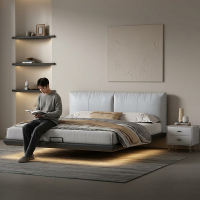 Wäisst Schlofzëmmer Designer Bett Luxus Better Lieder Duebelbetter Nei