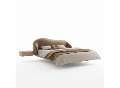 Beige Wandbett Designer Schlofzëmmer Better Luxus Duebelbetter Holz
