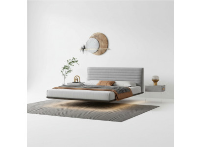 Grousst Wandbett Designer Schlofzëmmer LED-Betten Modern Duebelbetter