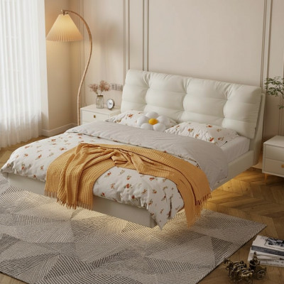 Schlofkummer Holzgestell Miwwelen Wäisst Duebelbett Liederbetter Textilbetter