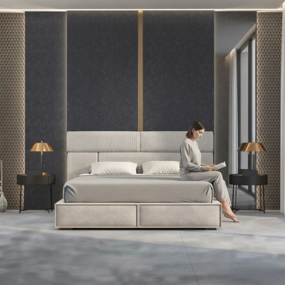 Gréng duebelt Bett Design Better Schlofzëmmer Miwwelen Liederbett Holzgestell