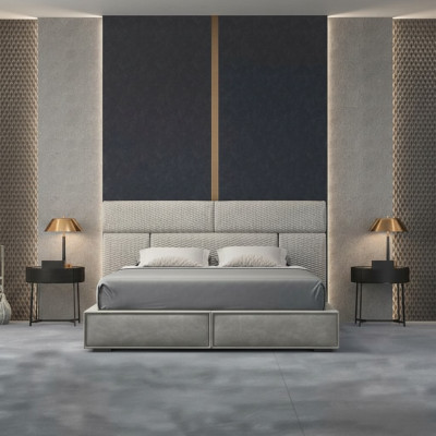 Gréng duebelt Bett Design Better Schlofzëmmer Miwwelen Liederbett Holzgestell