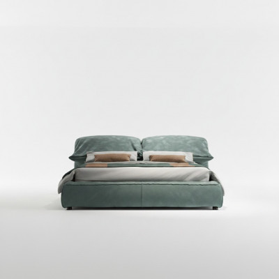 Gréng Schlofkummer Bett Designer Duebelbett Luxus Material Holzgestell