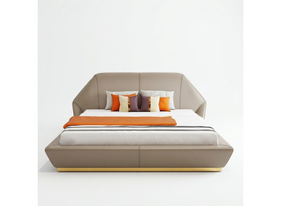Modern wäisst Duebelbett Schlofkummer Better Designer Miwwelen Holzgestell