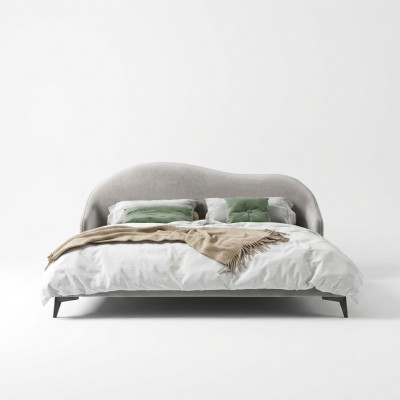Grau Textillbett Schlofkummer Better Luxus Duebelbetter Stilvoll Miwwelen
