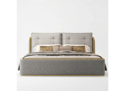 Designer Wäisst Schlofkummerbett Luxus Duebelbetter Holzkonstruktioun Modern