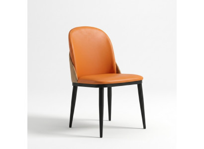 Orangen Stull Iesszëmmer Miwwelen Designer Einsëtzer Holz Textil Still