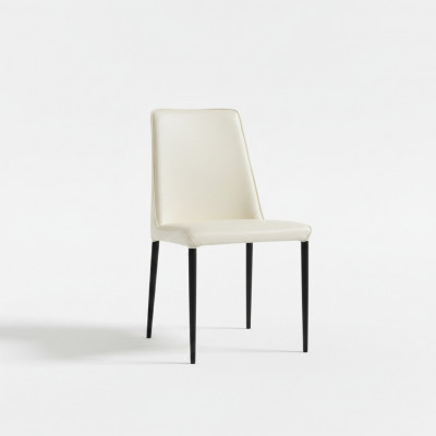 Wäissen Iesszëmmerstull Designer Holzstill stilvoll modern Textilstill.