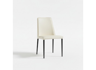 Wäissen Iesszëmmerstull Designer Holzstill stilvoll modern Textilstill.