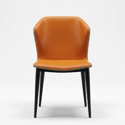 Schwaarz-orange iesszëmmerstull Designer Stiller Modern Lehnstiller Nei