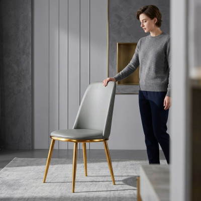Groue Iesszëmmerstull 1-Sëtzer Designer Lehnstill Modernen Eensëtzer