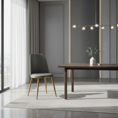 Groue Iesszëmmerstull 1-Sëtzer Designer Lehnstill Modernen Eensëtzer