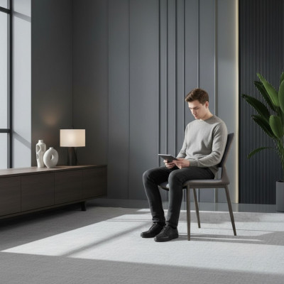 Groussen Iesszëmmerstull Designer 1-Plaz Luxus Lehnstull Einsitzer Nei