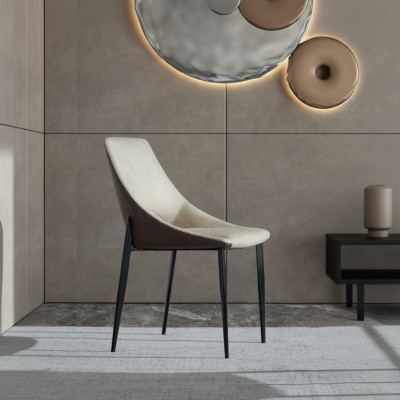 Beige Iesszëmmerstull Modern Nei Holzstill Stilvoll Armlehnestill