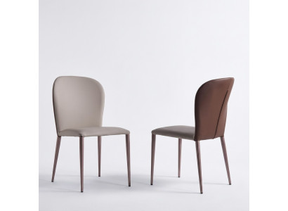 Iesszëmmermöbler Designer Beige Stull Modern Holz Miwwelen Nei Lehnstull.