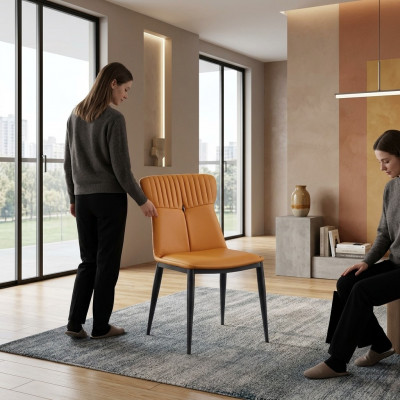 Braun Iesszëmmer Still Designer Konschtlieder Eenzieschter Edel Holzstillen