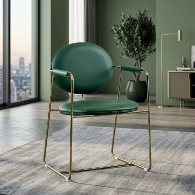 Grénge Edelstahlstull Designer Fauteuil Luxusiose Eenzelstull Modern Miwwelen