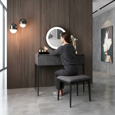 Groue Schminktisch Designer Friseurdësch Schief Kosmetikkommode