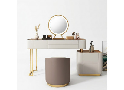 Stilvollen wäisse Schminktisch mat Schief Designer Frisierkommode