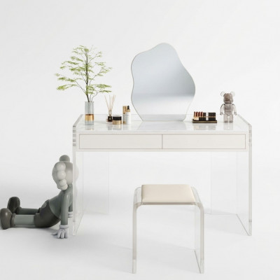 Wäissen stilvollen Toilette Dësch Design Schlofzëmmer Schief Holzmiwwelen